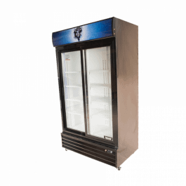 Bison Refrig BGM-35-SD - Reach-In Glass Door Refrigerator, Two-section, 35 Cu. Ft.