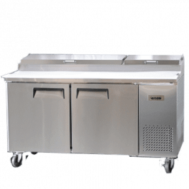 Bison Refrigeration Pizza Prep Table Refrigerated Counter