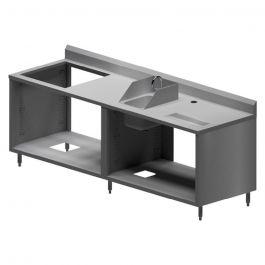 BK Resources Cabinet Base Open Front Work Table