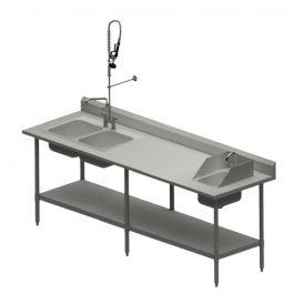 BK Resources Work Table with Prep Sink(s) 