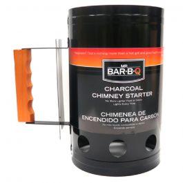 Chef Master 02102Y - Mr. Bar-B-Q® Charcoal Chimney BBQ Starter, Wood Handle