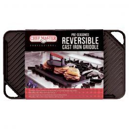 Chef Master Cast Iron Grill & Griddle Plate