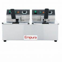 EMPURA Split Pot Countertop Electric Fryer
