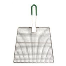 Frymaster 803-0136 Full Pot Fryer Basket Support Screen w/ Handle - 13 3/4  x 12 1/2 - Plant Based Pros