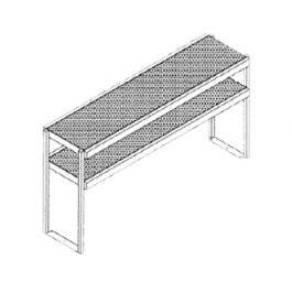 Glastender, Inc. Table-Mounted Overshelf