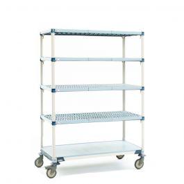 Metro Plastic with Poly Exterior Steel Posts Shelving Unit