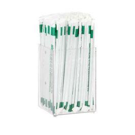 Dispense-Rite® Acrylic Insert Straw Holder - 4L x 4D x 6 1/8H