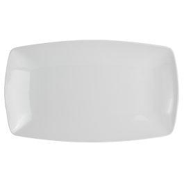 Steelite International Enamel Serving Tray 13 1/4 In X 9 1/4 In X 7/8 In  White Blue Rim - 6 Per Case