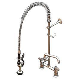 T&S Brass EQUIP Hose Reel System, 8 Wall Mount Base Faucet, 3