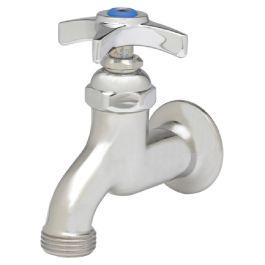 T&S Brass with Hose Threads Single Wall Mount Faucet