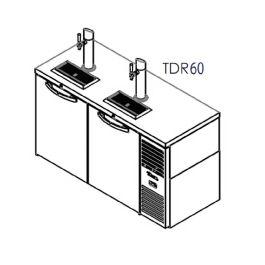 True Refrigeration TDR60-RI Refrigerated Draft Bar Cooler Two-section 60