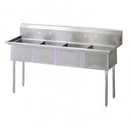 Turbo Air (4) Four Compartment Sink
