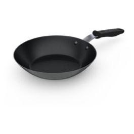 Vollrath 11 Carbon Steel Non-Stick Fry Pan with SteelCoat x3 Coating and  Black Silicone Handle 592311