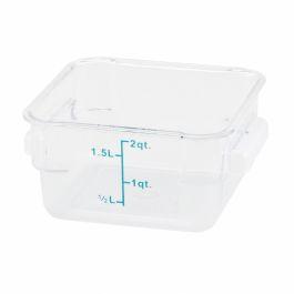 Winco PTSC-2 Storage Container 2 Qt. 7-1/16 X 7-11/16 X 3-1/4H