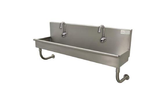 Advance Tabco 19-18-40EFADA Multiwash Hand Sink Wall Mounted With (2) Electronic Faucets
