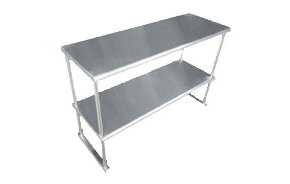 Advance Tabco EDS-18-60-X Special Value Double Overshelf Table Mounted 60-1/4"W X 18"D X 32"H (overall)