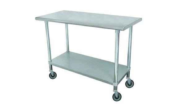 Advance Tabco ELAG-305C-X Special Value Work Table 60"W X 30"D 16 Gauge 430 Stainless Steel Top