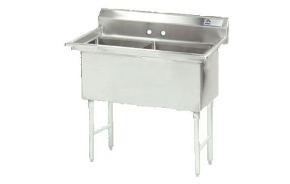 Advance Tabco FC-2-1620 Fabricated Sink 2-compartment No Drainboards
