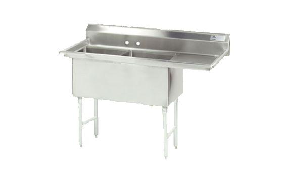 Advance Tabco FC-2-2424-18R Fabricated Sink 2-compartment 18" Right Drainboard
