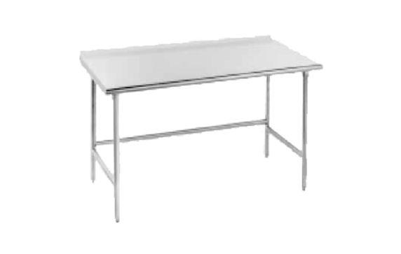 Advance Tabco TFAG-305 Work Table 60"W X 30"D 16 Gauge 430 Stainless Steel Top With 1-1/2"H Rear Up-turn