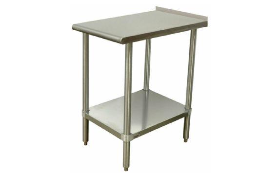 Advance Tabco TFMSU-182 Equipment Filler Table 18"W X 24"D 16 Gauge 304 Stainless Steel Top With 1-1/2"H Rear Up-turn
