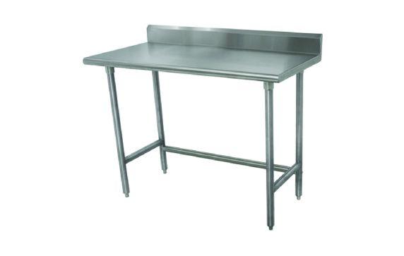 Advance Tabco TKLAG-304-X Special Value Work Table 48"W X 30"D 16 Gauge 430 Stainless Steel Top With 5"H Backsplash