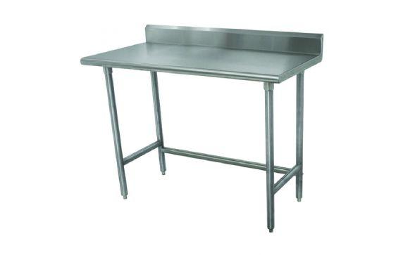 Advance Tabco TKSLAG-307-X Special Value Work Table 84"W X 30"D 16 Gauge 430 Stainless Steel Top With 5"H Backsplash