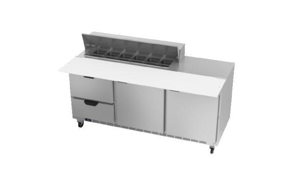 Beverage Air SPED72HC-12C-2 Sandwich Top Refrigerated Counter Three-section 72"W