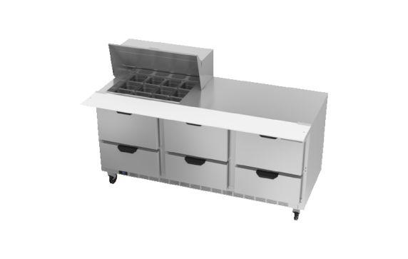 Beverage Air SPED72HC-12M-6 Mega Top Refrigerated Counter Three-section 72"W