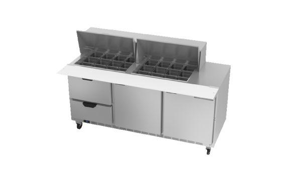 Beverage Air SPED72HC-24M-2 Mega Top Refrigerated Counter Three-section 72"W