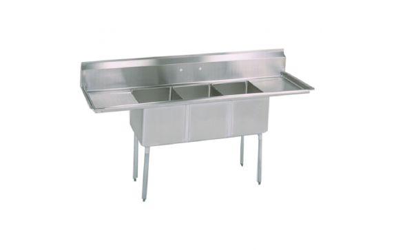 BK Resources BKS-3-15-14-15T Sink Three Compartment 75"W X 20-13/16"D X 43-3/4"H Overall Size