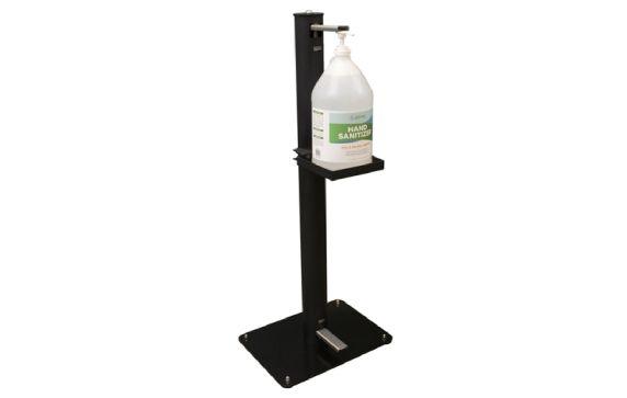 BK Resources FPSS-38 Foot Operated Sanitizer Stand Holds Up To A 1-gallon Hand Sanitizer Jug