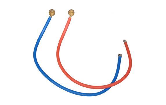 BK Resources WL-36 Flexible Water Line Connectors Color Coded Red And Blue (1) Hot And (1) Cold Line Per Kit