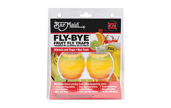 Bar Maid FLY-BYE Fly-Bye™ Fruit Fly Trap Attracts & Traps Non-toxic Priced As Cs Of 6 Packs. (2 Each Per Pack