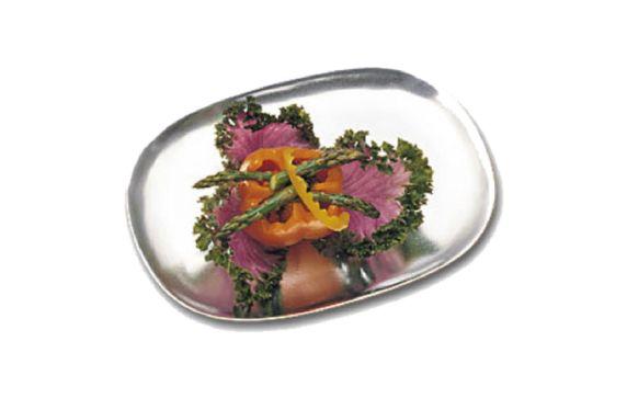 Bon Chef 2001CHESTNUT Sizzle Platter 8" X 11-5/8" Aluminum With Ceramic-look Coating
