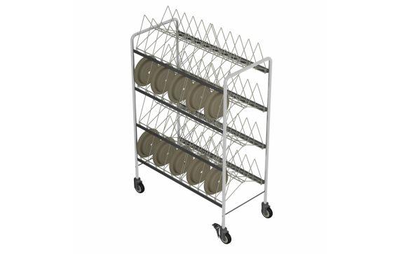 Caddy T-540 - Mega-Temp/Therma-Lock Rack Caddy, For Plastic Dome Covers, 39-1/2"W X 20"D X 61-1/4"H