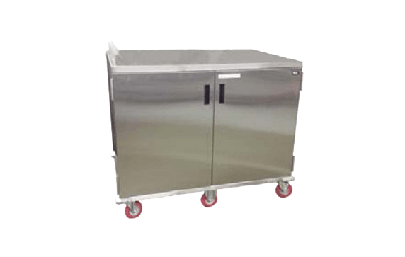 Carter Hoffmann ETDTT24 Economy Patient Tray Cart Stainless Steel Two Doors