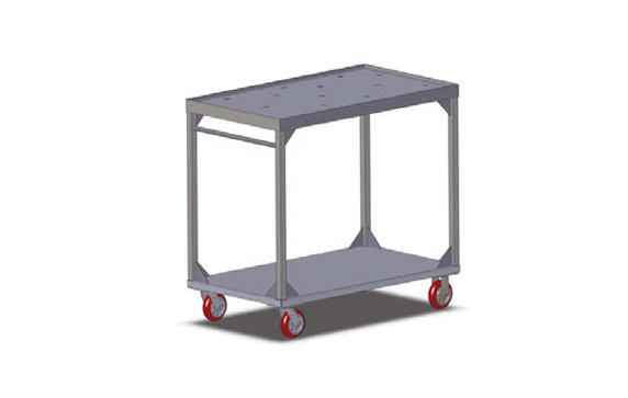 Carter Hoffmann TT104 Two Shelf Stacking Cart For 104 Correctional Insulated Trays