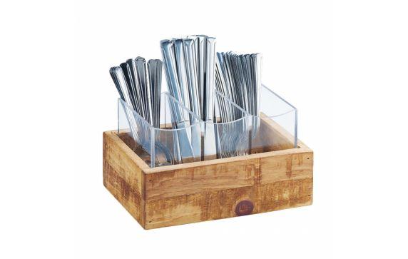 Cal Mil 3408-99 Madera Flatware Display 9"W X 6"D X 5-1/4" H (3) Section
