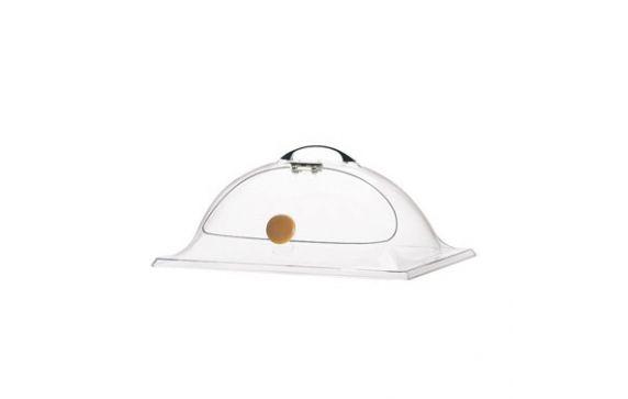 Cal Mil 367-10 Display Cover 10"W X 12"D X 4-1/2"H Lift Off Dome With One Side Cut Out