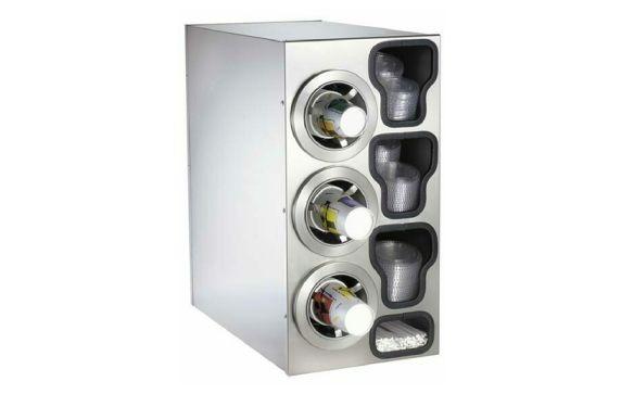 Dispense Rite CTC-C-3LSS Cup Dispensing Cabinet Adjustable (3)