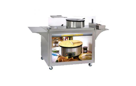 Equipex MC-04 Roller Grill Crepe Cart Mobile 32-1/2"H X 39"W X