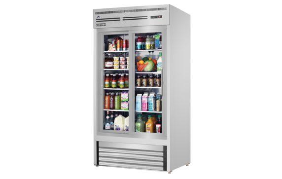 Everest Refrigeration EMGR33-SS Reach-In Glass Door Merchandiser Refrigerator