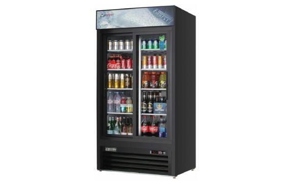 Everest Refrigeration EMGR33B Reach-In Glass Door Merchandiser Refrigerator