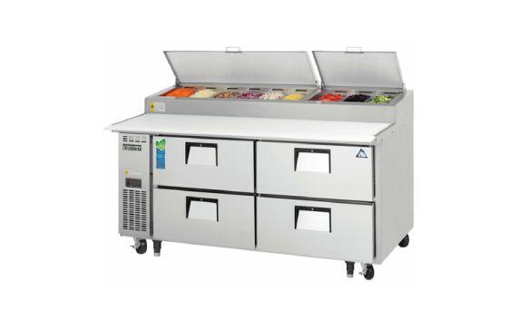 Everest Refrigeration EPPR2-D4 Drawered Pizza Prep Table Two-section