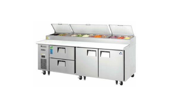 Everest Refrigeration EPPR3-D2 Drawered Pizza Prep Table Three-section