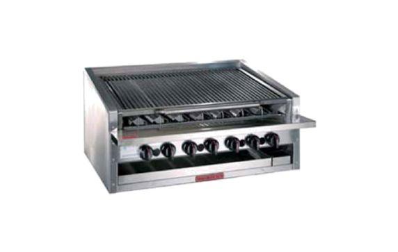 Magikitchn APM-RMB-624CR Radiant Charbroiler Low Profile Countertop Gas