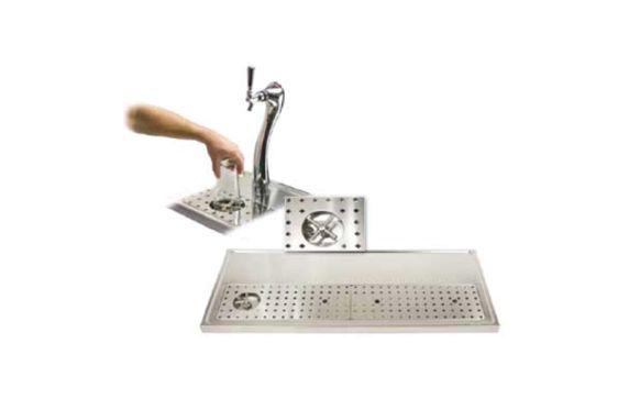 Micro Matic DP-1611 Platform Drip Tray With Glass Rinser Surface Mount 59"W X 20"D
