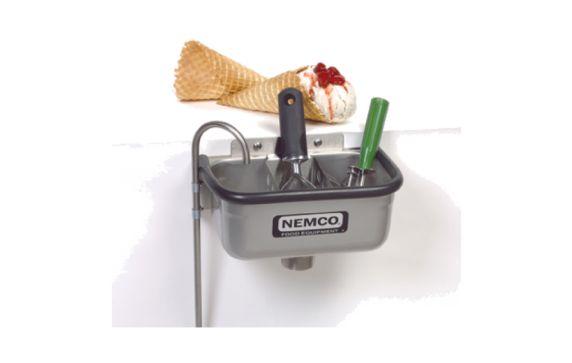 Nemco 77316-10A Ice Cream Spade Dipper Well 10" 3/8" Dia. Spigot Installed For Left Or Right Side Operation