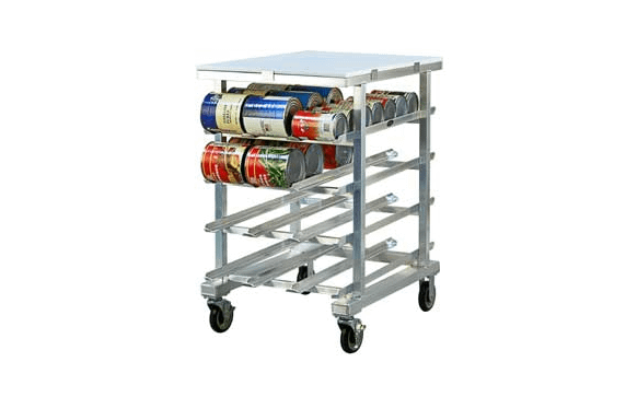 New Age Industrial 1227 Can Storage Rack Mobile Half-size
